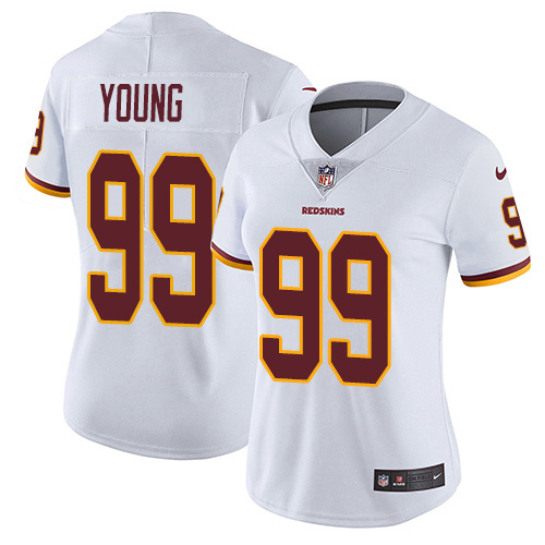 Commanders #99 Chase Young White Women's Stitched Vapor Untouchable Limited Jersey