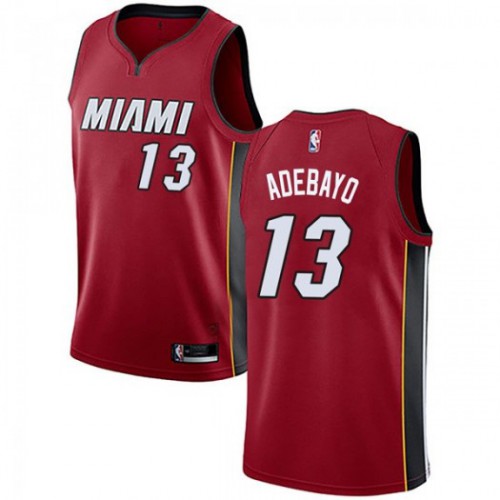 Miami Heat #13 Bam Adebayo Red Womens Swingman Statement Edition Jersey Womens