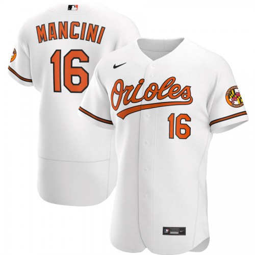 Baltimore Baltimore Orioles #16 Trey Mancini Men's White Home 2020 Authentic Player Jersey Men's