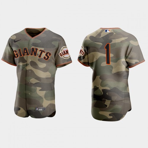 San Francisco San Francisco Giants #1 Mauricio Dubon Men's 2021 Armed Forces Day Authentic Jersey -Camo Men's