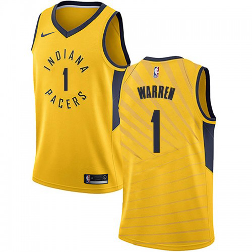 Indiana Pacers #1 TJ Warren Gold Womens Swingman Statement Edition Jersey Womens