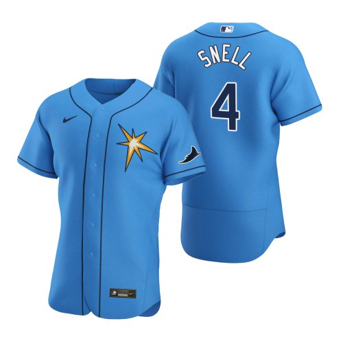 Tampa Bay Tampa Bay Rays #4 Blake Snell Men's Light Blue Alternate 2020 Authentic Team Jersey Men's