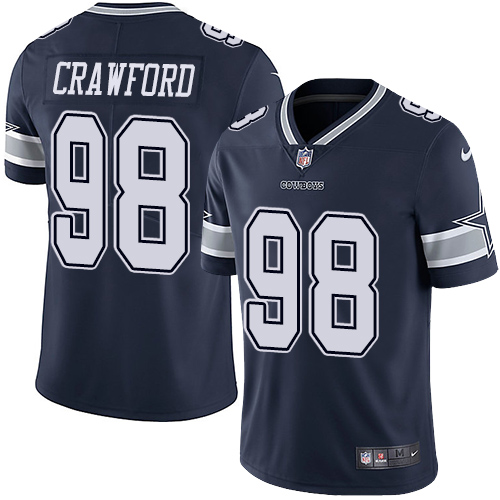 Dallas Cowboys #98 Tyrone Crawford Navy Blue Team Color Men's Stitched Vapor Untouchable Limited Jersey Men's
