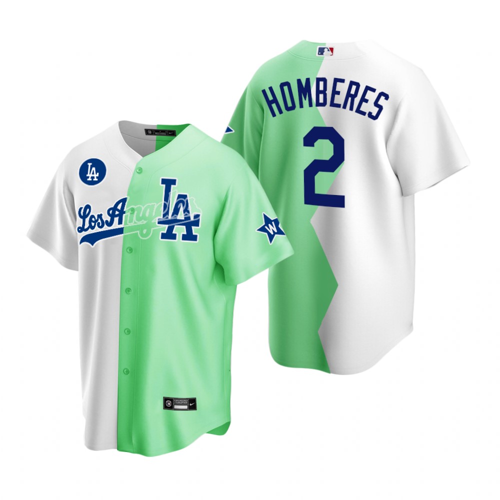 Los Angeles Dodgers #2 Bryan Cranston White Green Men's 2022 All-Star Celebrity Softball Game Jersey