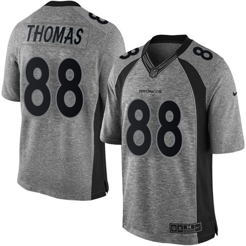 Denver Broncos #88 Demaryius Thomas Gray Men's Stitched Limited Gridiron Gray Jersey Men's