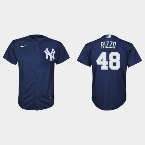 New York New York Yankees #48 Anthony Rizzo Youth Navy Alternate Jersey Youth
