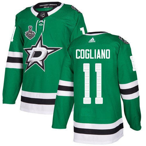 Adidas Dallas Stars #11 Andrew Cogliano Green Home Authentic Youth 2020 Stanley Cup Final Stitched Jersey Youth