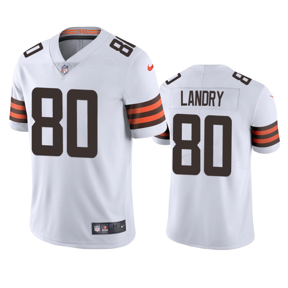 Cleveland Browns #80 Jarvis Landry Men's White 2020 Vapor Limited Jersey