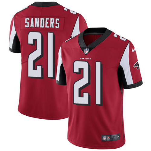 Atlanta Falcons #21 Deion Sanders Red Team Color Men's Stitched Vapor Untouchable Limited Jersey Men's