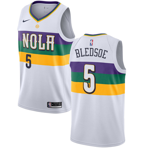 New Orleans Pelicans #5 Eric Bledsoe White Youth Swingman City Edition 2018/19 Jersey Youth