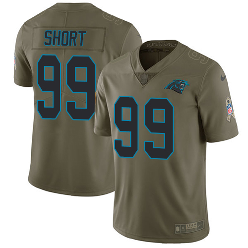 Carolina Panthers #99 Kawann Short Olive Youth Stitched Limited 2017 Salute to Service Jersey Youth
