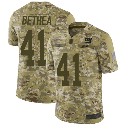 New York Giants #41 Antoine Bethea Camo Men's Stitched Limited 2018 Salute To Service Jersey Men's
