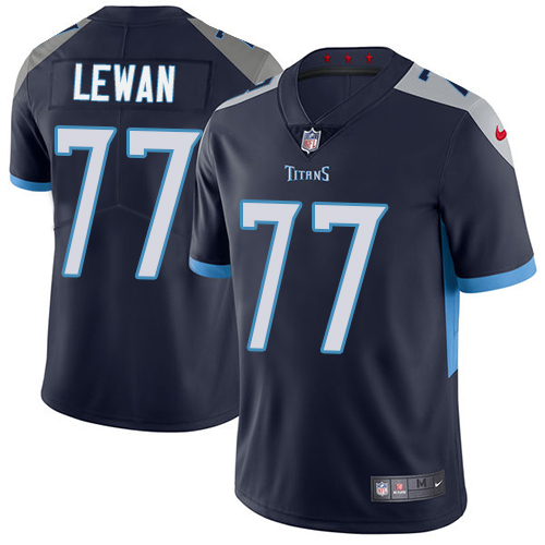 Tennessee Titans #77 Taylor Lewan Navy Blue Team Color Men's Stitched Vapor Untouchable Limited Jersey Men's