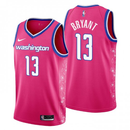 Washington Wizards #13 Thomas Bryant Mens 2022-23 City Edition Jersey - Cherry Blossom Pink Mens