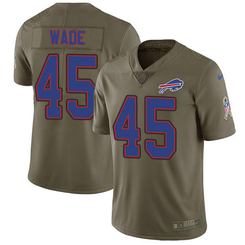 Buffalo Bills #45 Christian Wade Olive Men's Stitched Limited 2017 Salute To Service Jersey Men's