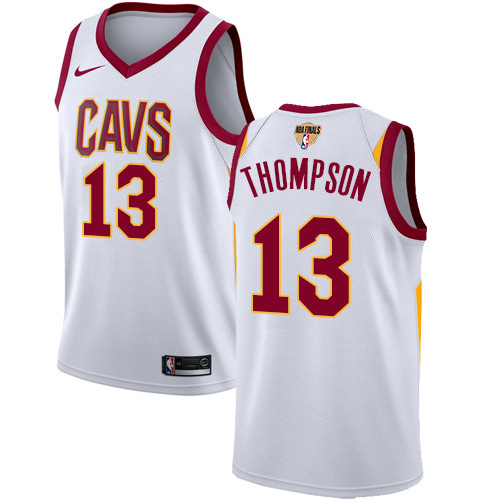 Cleveland Cavaliers #13 Tristan Thompson White The Finals Patch Swingman Association Edition Jersey Mens