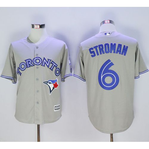 Toronto Blue Jays #6 Marcus Stroman Grey New Cool Base 40th Anniversary Stitched Jersey Men's