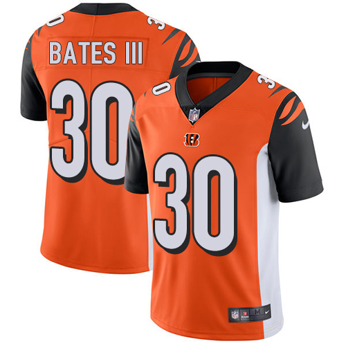Bengals #30 Jessie Bates III Orange Alternate Men's Stitched Vapor Untouchable Limited Jersey