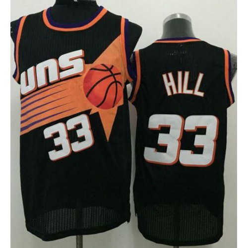 Phoenix Suns #33 Grant Hill Black Throwback Stitched Jersey Mens