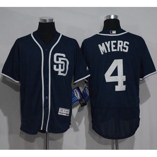 San Diego Padres #4 Wil Myers Navy Blue Flexbase Authentic Collection Stitched Jersey Men's