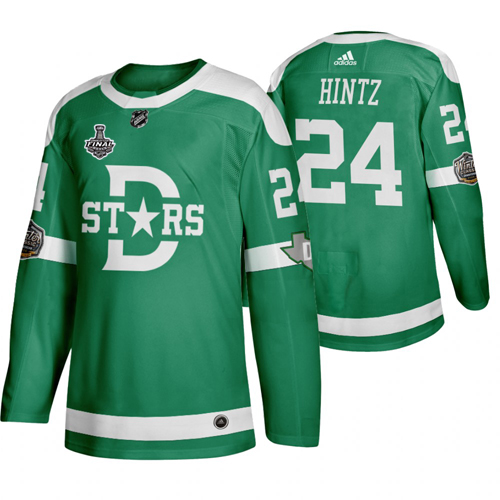 Adidas Dallas Dallas Stars #24 Roope Hintz Men's Green 2020 Stanley Cup Final Stitched Classic Retro Jersey Men's
