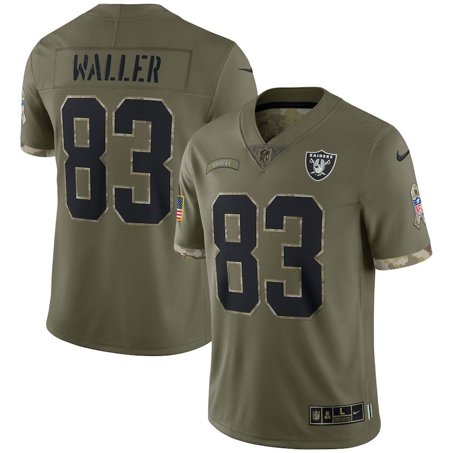 Las Vegas Raiders #83 Darren Waller Men's 2022 Salute To Service Limited Jersey - Olive