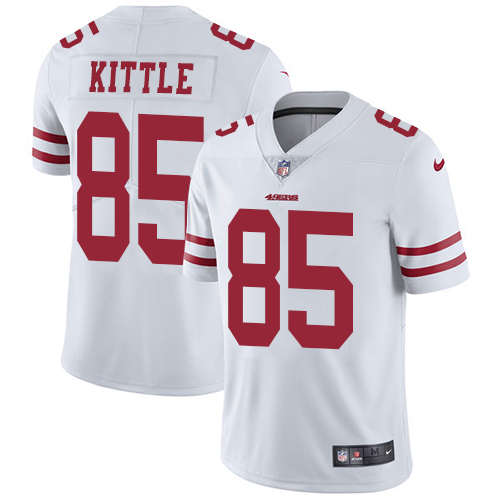 49ers #85 George Kittle White Youth Stitched Vapor Untouchable Limited Jersey