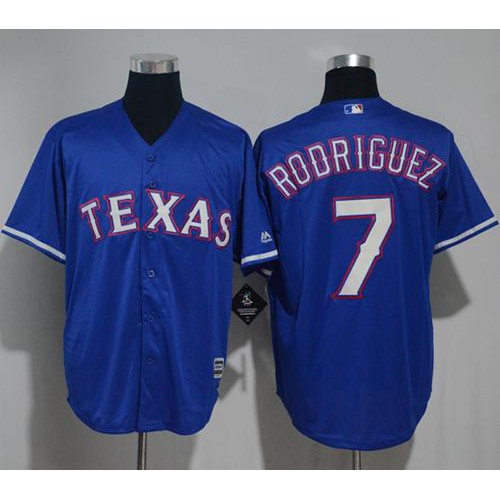 Texas Rangers #7 Ivan Rodriguez Blue New Cool Base Stitched Jersey Men's
