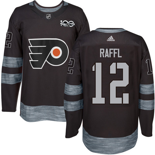 Adidas Philadelphia Flyers #12 Michael Raffl Black 1917-2017 100th Anniversary Stitched Jersey Men's