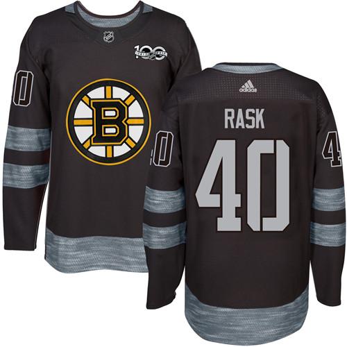 Adidas Boston Bruins #40 Tuukka Rask Black 1917-2017 100th Anniversary Stitched Jersey Men's