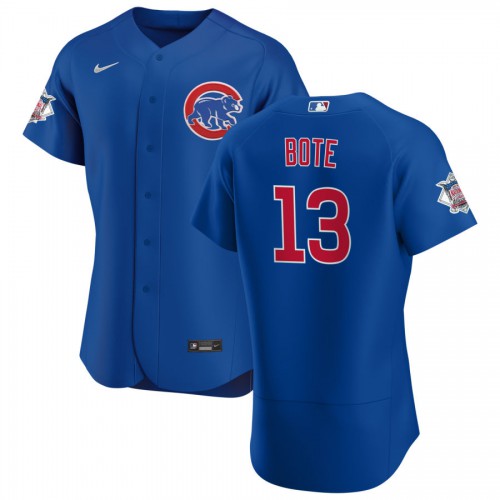 Chicago Chicago Cubs #13 David Bote Men's Royal Alternate 2020 Authentic Player Jersey Men's