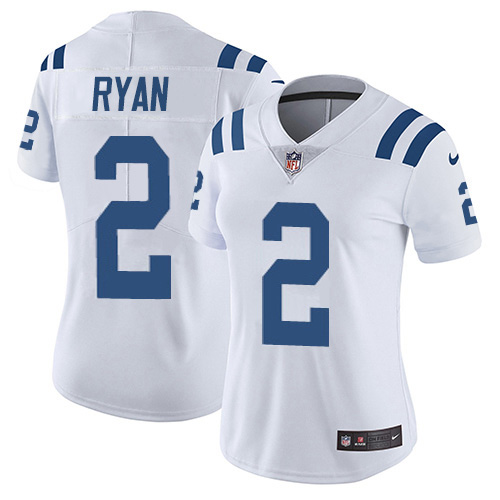 Colts #2 Matt Ryan White Women's Stitched Vapor Untouchable Limited Jersey