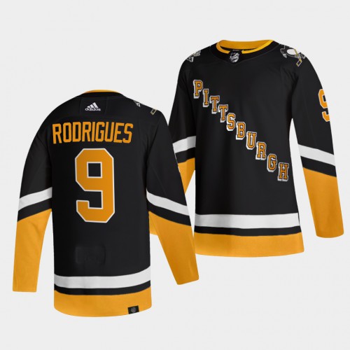 Adidas Pittsburgh Penguins #9 Evan Rodrigues Men's 2021-22 Alternate Authentic Jersey - Black Men's