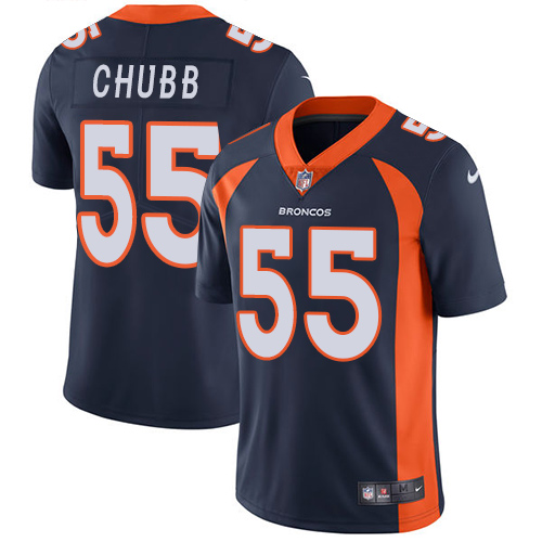 Denver Broncos #55 Bradley Chubb Navy Blue Alternate Men's Stitched Vapor Untouchable Limited Jersey Men's