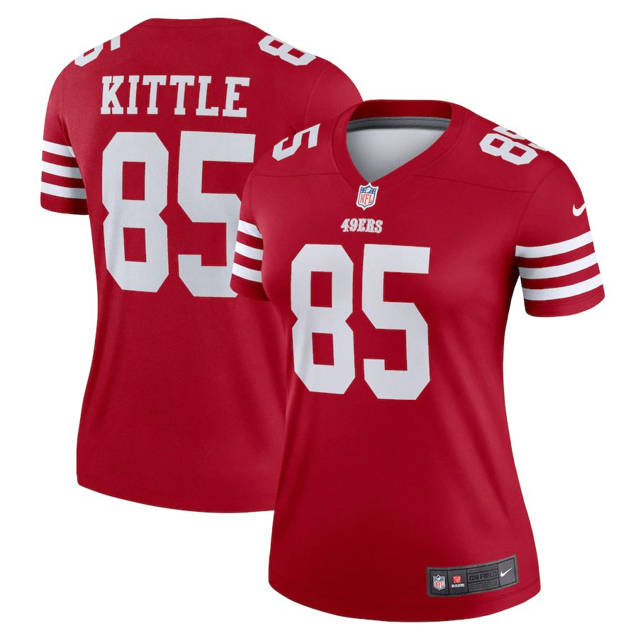 San Francisco 49ers #85 George Kittle Scarlet Women's 2022-23 Legend Jersey