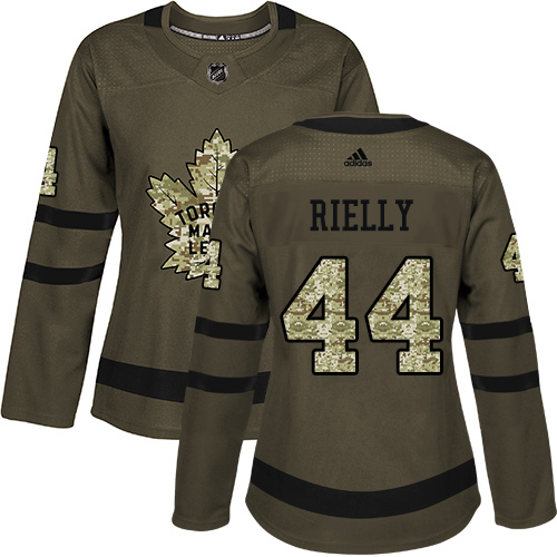 Adidas Maple Toronto Maple Leafs #44 Morgan Rielly Green Salute to Service Women's Stitched Jersey Womens