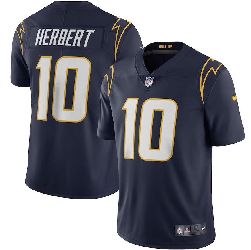 Men's Youth Women's Los Angeles Chargers #10 Justin Herbert Navy Blue Vapor Untouchable Stitched Limited Jersey