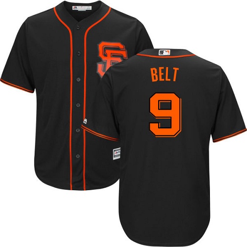 San Francisco Giants #9 Brandon Belt Black Alternate Cool Base Stitched Youth Jersey Youth