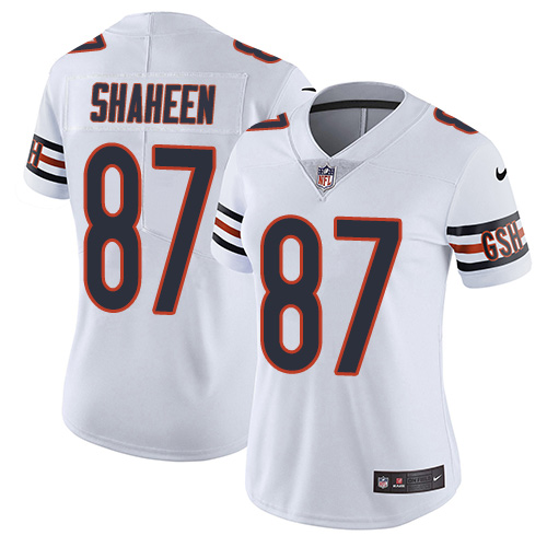 Chicago Bears #87 Adam Shaheen White Women's Stitched Vapor Untouchable Limited Jersey Womens