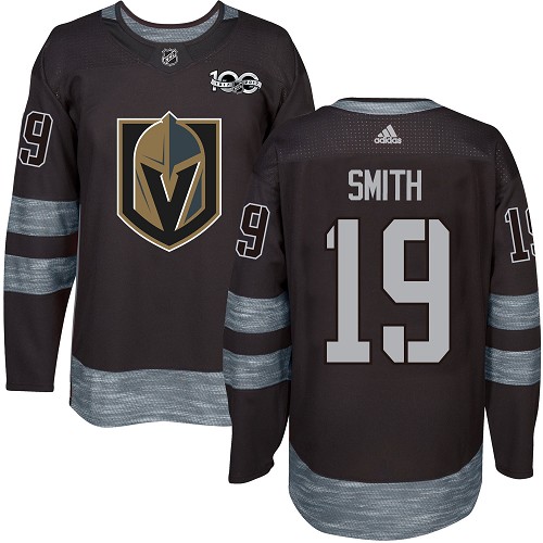 Adidas Golden Vegas Golden Knights #19 Reilly Smith Black 1917-2017 100th Anniversary Stitched Jersey Men's
