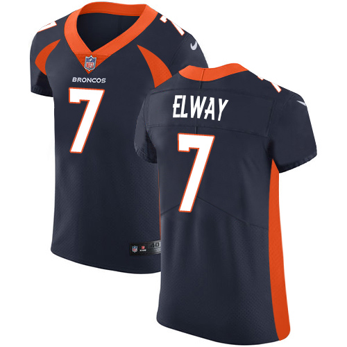 Broncos #7 John Elway Navy Blue Alternate Men's Stitched Vapor Untouchable Elite Jersey