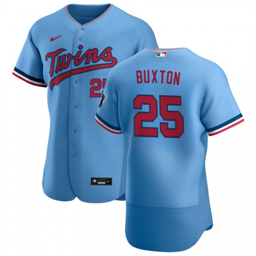 Minnesota Minnesota Twins #25 Byron Buxton Men's Light Blue Alternate 2020 Authentic Team Jersey Men's