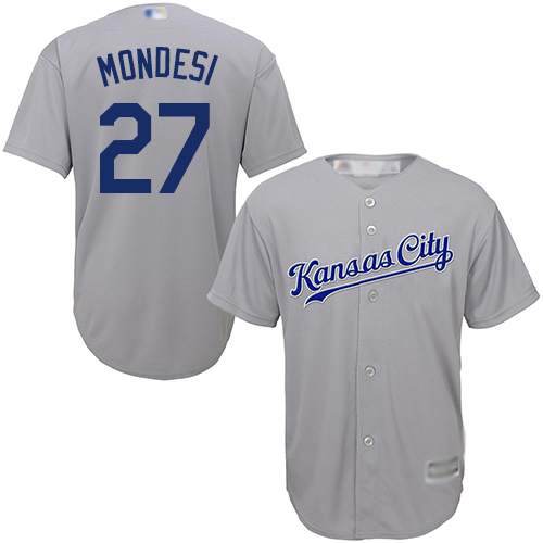 Kansas City Royals #27 Raul Mondesi Grey Cool Base Stitched Youth Jersey Youth