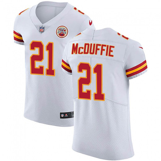Chiefs #21 Trent McDuffie White Men's Stitched Vapor Untouchable Elite Jersey