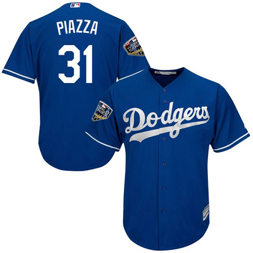 Los Angeles Dodgers #31 Mike Piazza Blue Cool Base 2018 World Series Stitched Youth Jersey Youth