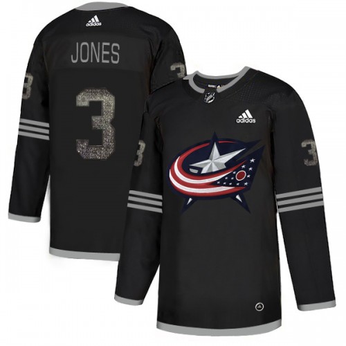 Adidas Columbus Blue Jackets #3 Seth Jones Black Authentic Classic Stitched Jersey Men's