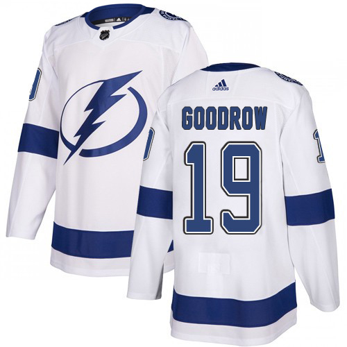 Adidas Tampa Bay Lightning #19 Barclay Goodrow White Road Authentic Stitched Jersey Men's