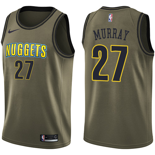 Denver Nuggets #27 Jamal Murray Green Salute to Service Youth Swingman Jersey Youth