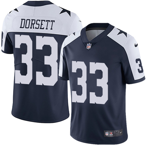 Cowboys #33 Tony Dorsett Navy Blue Thanksgiving Youth Stitched Vapor Untouchable Limited Throwback Jersey