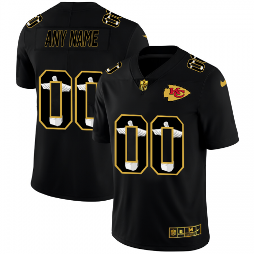 Kansas City Chiefs Custom Men's Carbon Black Vapor Cristo Redentor Limited Jersey